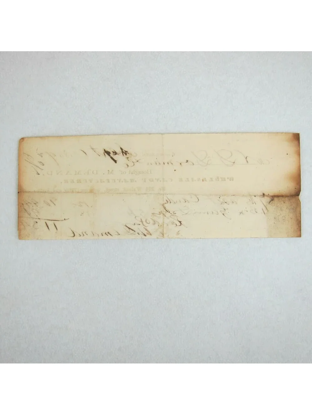 Antique 1859 M. Demand Wholesale Candy Manufacturer Cincinnati Receipt Invoice